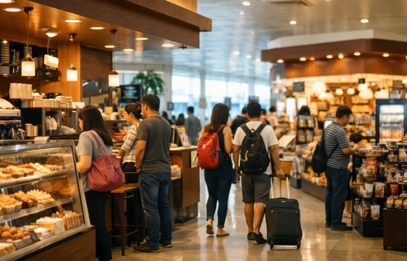 Airport vendors and shops